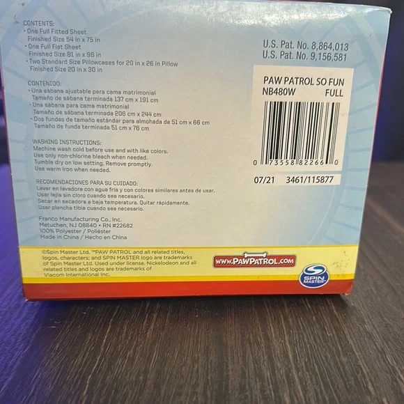 Nickelodeon Paw Patrol Colorful 4-Piece Sheet Set - Picture 5 of 5